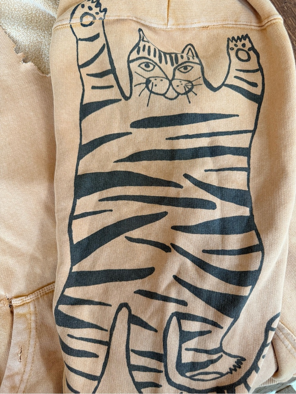 RARE & HTF We The Free by Free People Sha La La Hoodie with Cat Graphics Sz XS - Picture 11 of 11